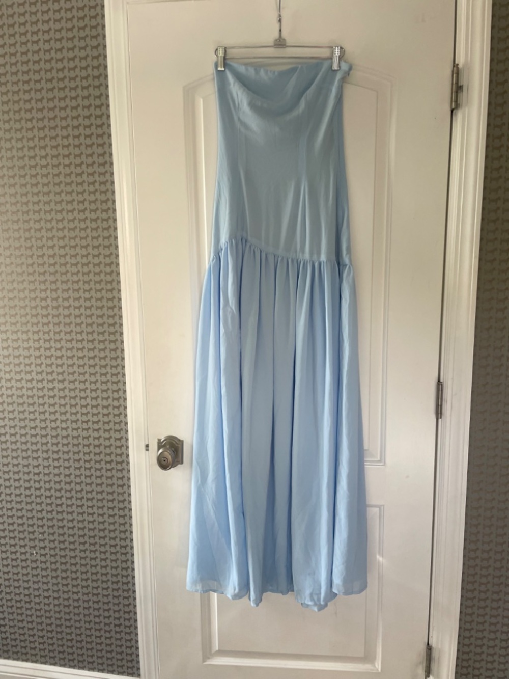 NWT PEPPERMAYO EDEN STRAPLESS MAXI DRESS IN LIGHT BLUE SIZE 4! - Picture 5 of 8